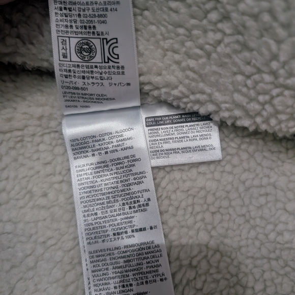 Men's Denim Levi Strauss Trucker Sherpa Jacket - Picture 10 of 16